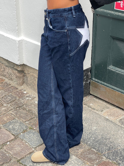 STAR JEANS WITH STARS HIGH STREET - Ellavina
